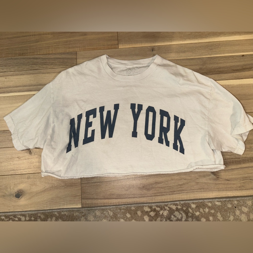 White T-Shirt with New York Print